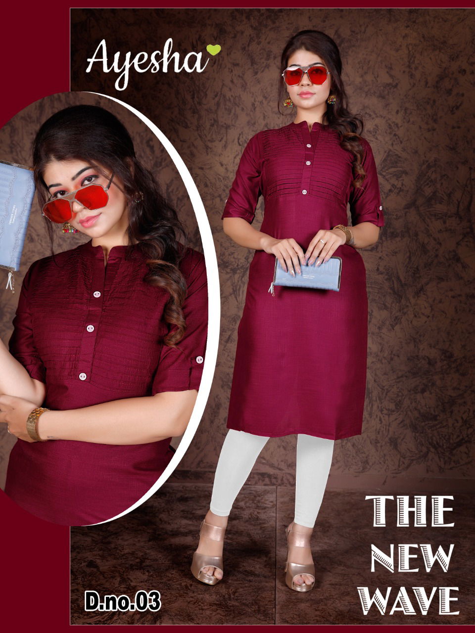 Ayesha Preet  Latest Fancy Designer Heavy Rayon Slub Plain Kurti Collection